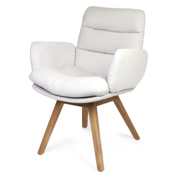 Krzesło z podłokietnikami JONATHAN ARMCHAIR z drewnianymi nogami