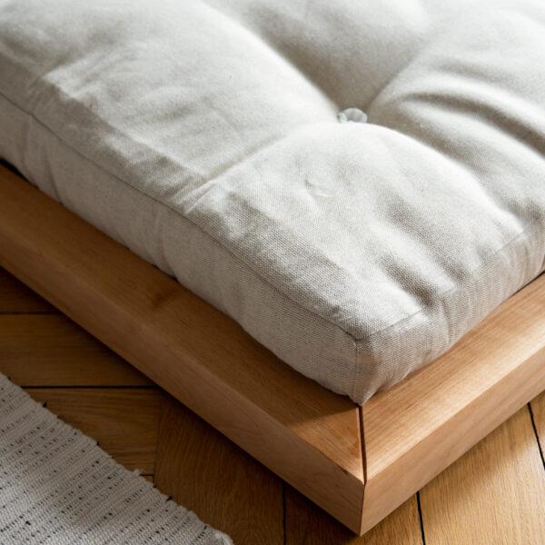 Futon JAPAN średniotwardy, naturalny z bawełny